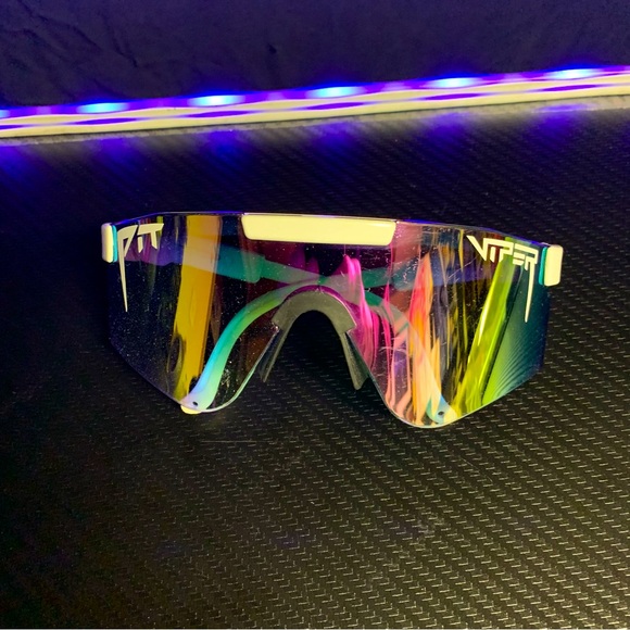Pit Viper Hot Miami Nights - Scarface White with Polarized Lenses - Used - Picture 1 of 8